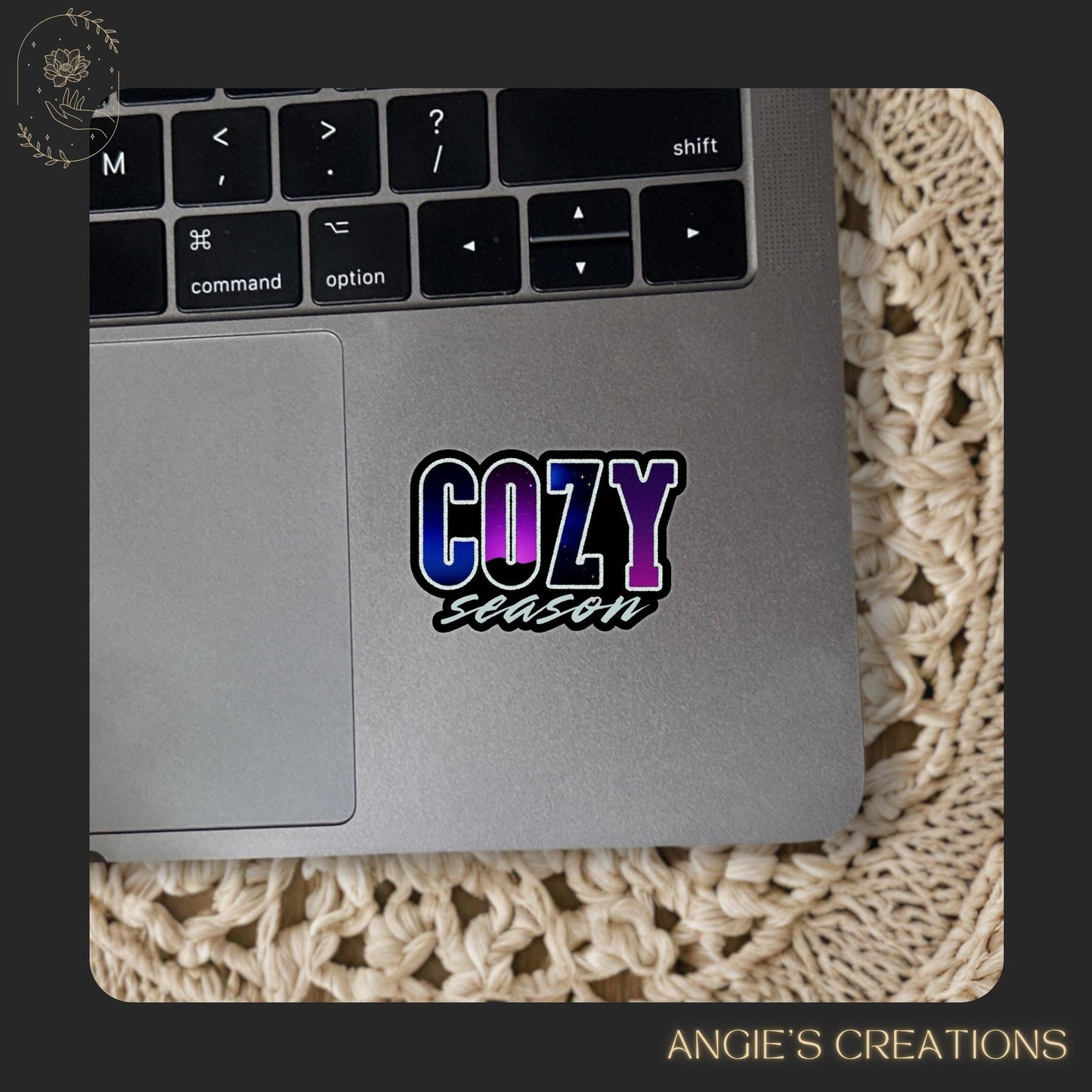 Celestial Cozy Season Waterproof Sticker | Cozy Fall, Seasonal Autumn Planner, Bookish Decals, Y2k, Gen Z Fall Girl Era