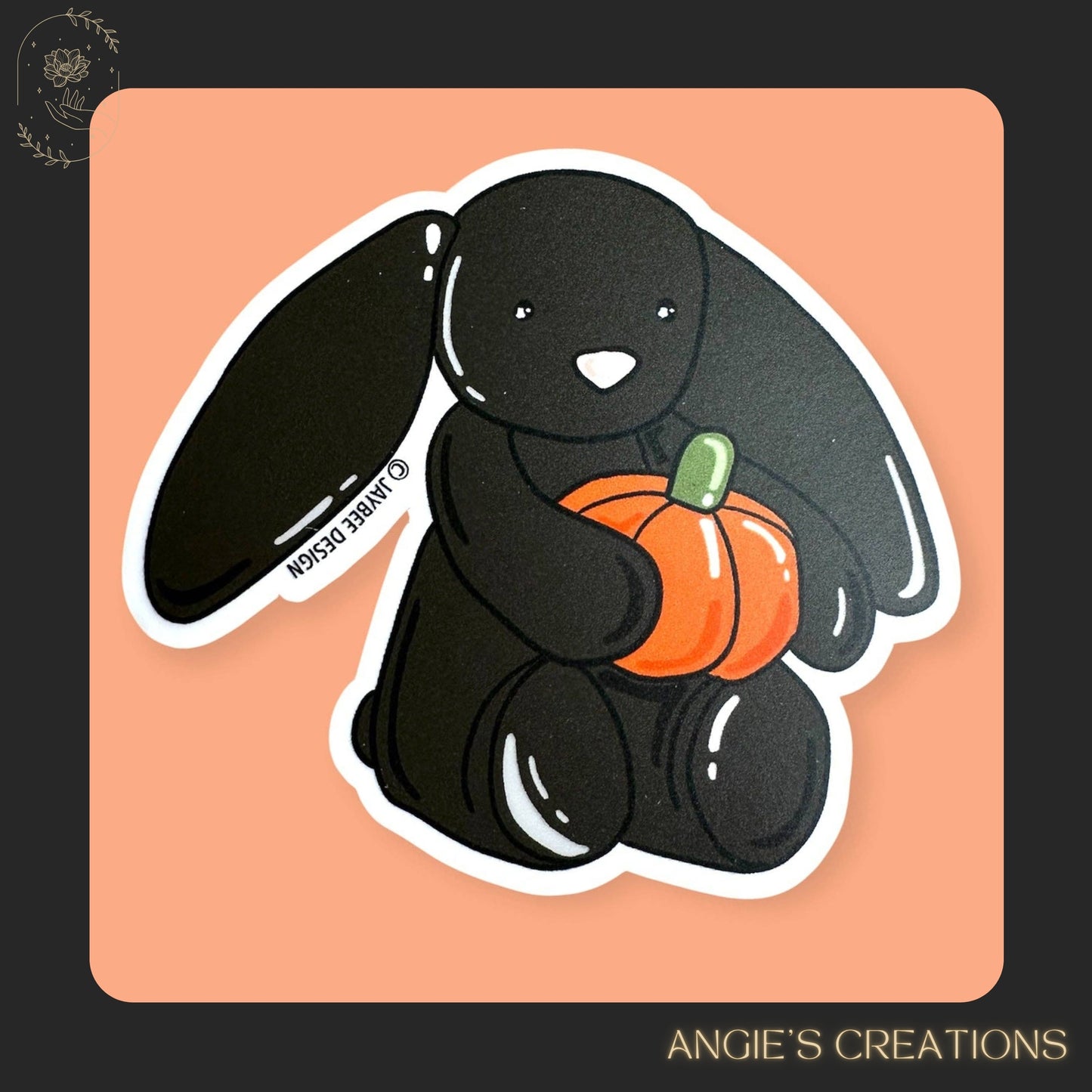 Autumn Cozy Bunny Matte Sticker