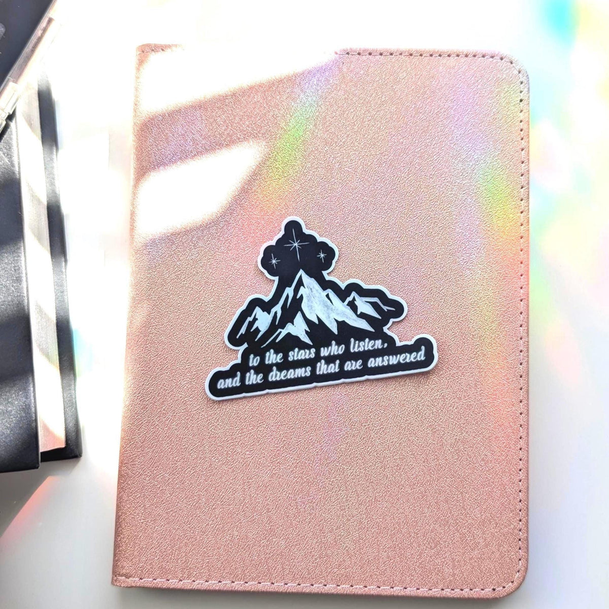 Romantasy Starry Mountains Waterproof Sticker | 3" Dishwasher Safe Bookish Decals