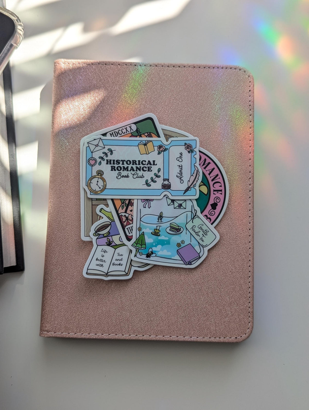 Historical Romance Book Lover 5 Sticker Pack | Waterproof, Dishwasher Safe