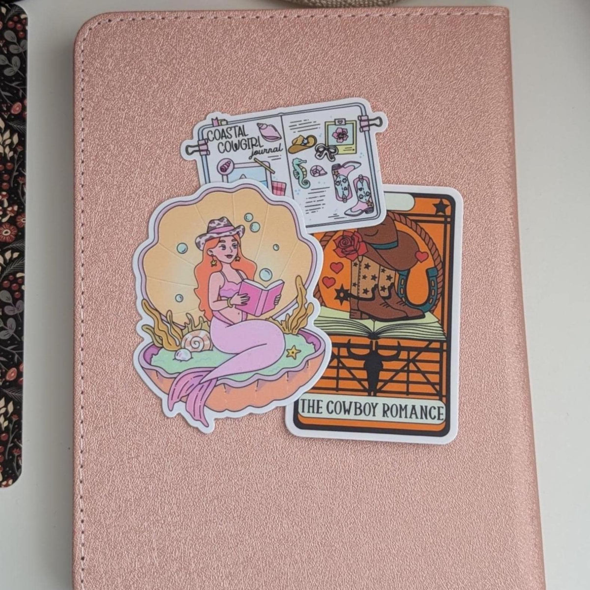 Bookish Cowgirl, Cowboy Romance 3 Sticker Pack | 3” Waterproof Dishwasher Safe Smooth Matte Decals, Romantasy Book Lover
