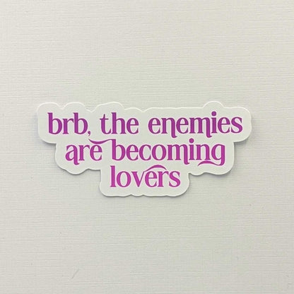 Enemies To Lovers Sticker, 3" Waterproof Matte Book Trope Decal 2