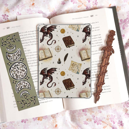 Kindle Case Insert Spellbook Dragon Insert Bundle, Photo Laminate