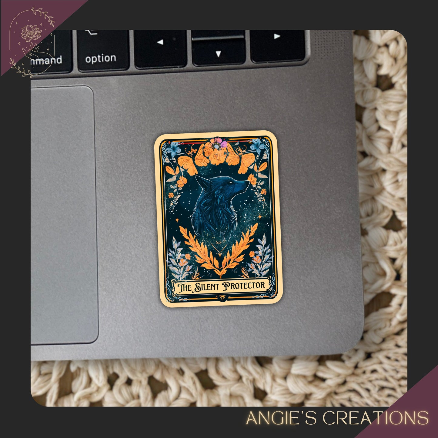 The Wolf Tarot Card Vinyl Sticker