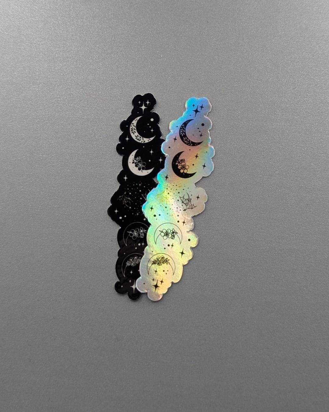 Fourth Wing sticker', Moon Phases 3in Holographic Waterproof Vinyl