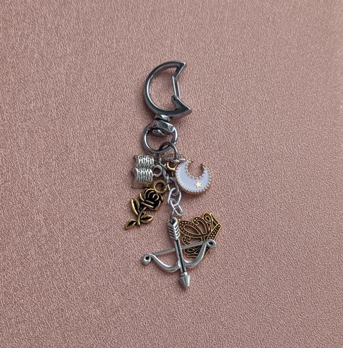 Acotar Charm Keychain, Moon Clasp Bundle DustPlug & Mini Stickers