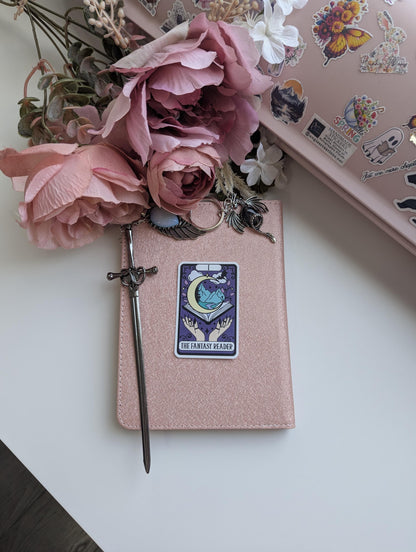 Fantasy Tarot Sticker, 3" Waterproof Matte Decal, Book Lover Gift