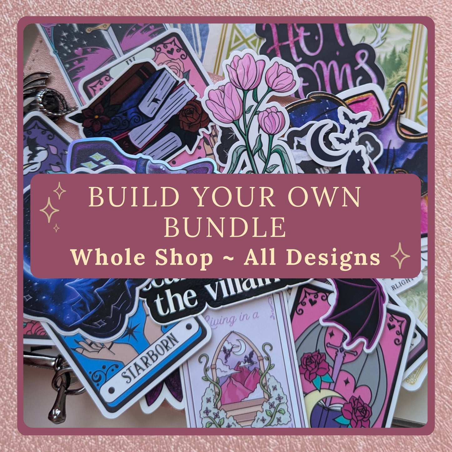 Custom Bookish Sticker Bundle, Pick Your Own 3" Book Stickers Set