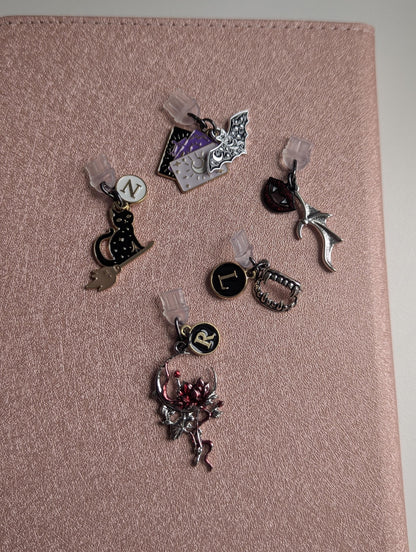 Custom Bookish Cat & Vampire USB C Dust Plugs | Letter, Charm or Combo Change Available | eReader or Kindle, Kobo Bookstagram Gift