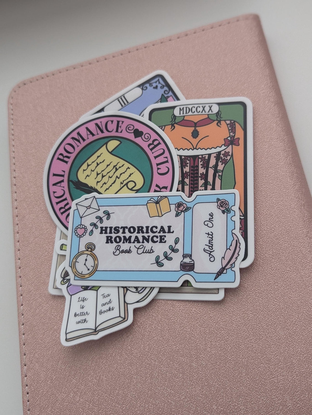 7 PCS Historical Romance Book Club Sticker Bundle | Bookish Tarot Card Stickers | Reader Gift | Kindle Laptop Journal Decals