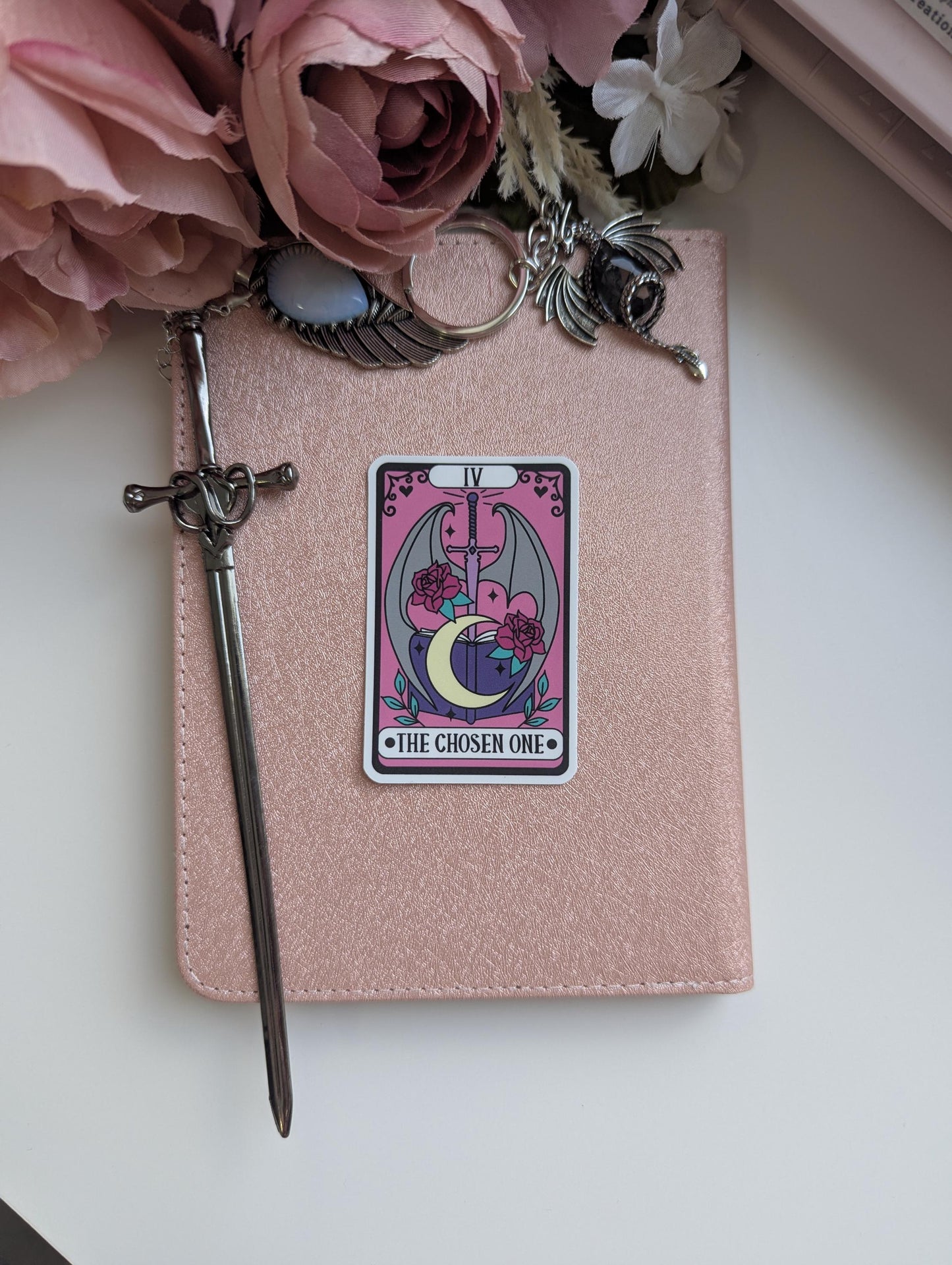 Tarot Card Sticker, 3" Waterproof Matte Decal, Romantasy Fan Gift
