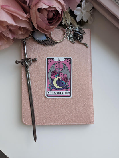Tarot Card Sticker, 3" Waterproof Matte Decal, Romantasy Fan Gift