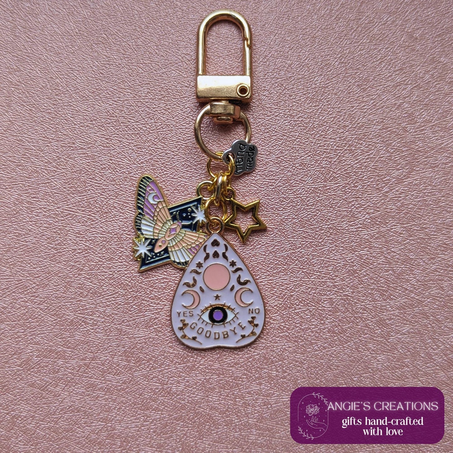 Witchcore Kindle Charm, Pastel Planner Keychain Ereader Accessory
