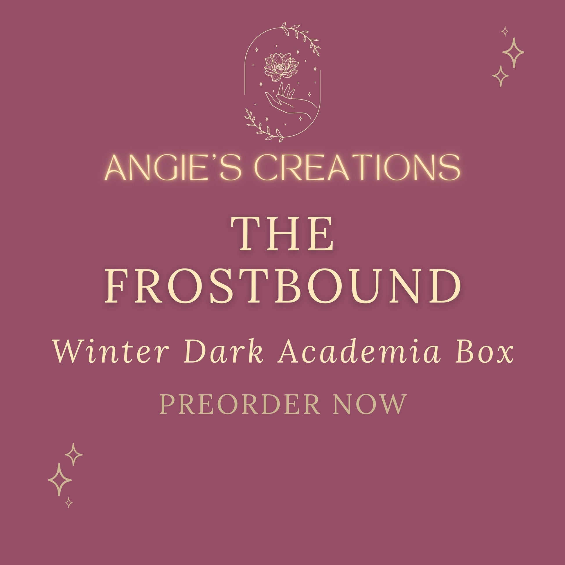 A winter, dark academia inspired reader's box for long cold nights and moody reading sessions. Standard and Deluxe tiers available, same core lineup of keychain, candle, stickers, and bookmark, with Deluxe adding a journal and bonus charm. Ready to preorder now, ships in time for the holidays.