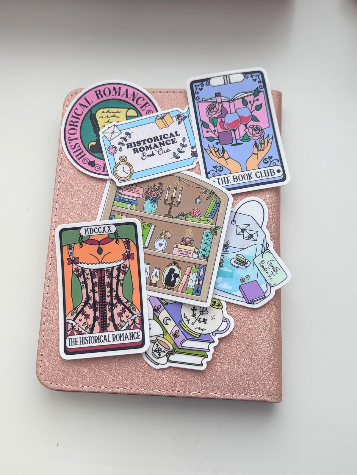 7 PCS Historical Romance Book Club Sticker Bundle | Bookish Tarot Card Stickers | Reader Gift | Kindle Laptop Journal Decals