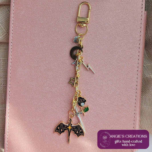 Dragon Rider Charm Keychain & Dust Plug Bundle
