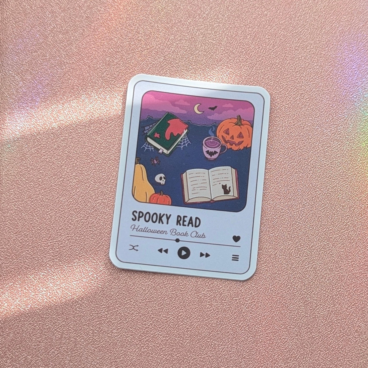 Spooky Read Halloween Book Club Waterproof Sticker | Romantasy Dishwasher Safe Decal