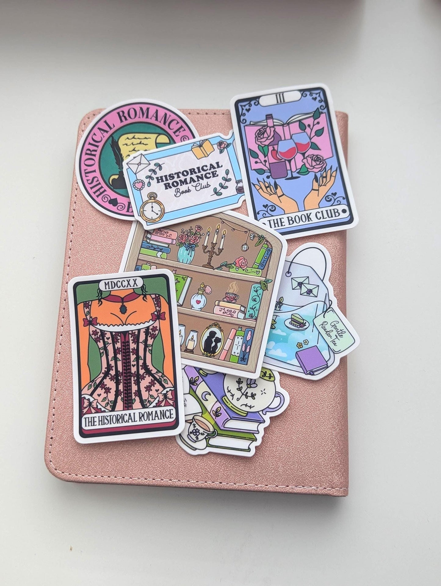 bookish stationery bundle, Historical Romance Tarot Sticker Set7pc