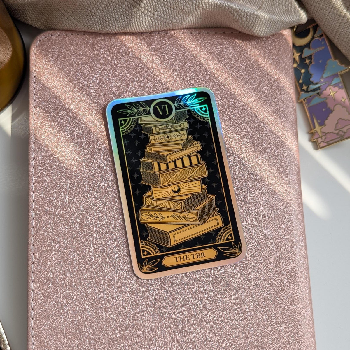 Book Stack Enamel Kindle Grip | MagSafe (Metal Ring Included) 5.5 cm in Diameter Pastel Bookish Phone Grip | Reader Gift Ereader Accessory