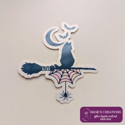 Pastel Goth Cat Sticker