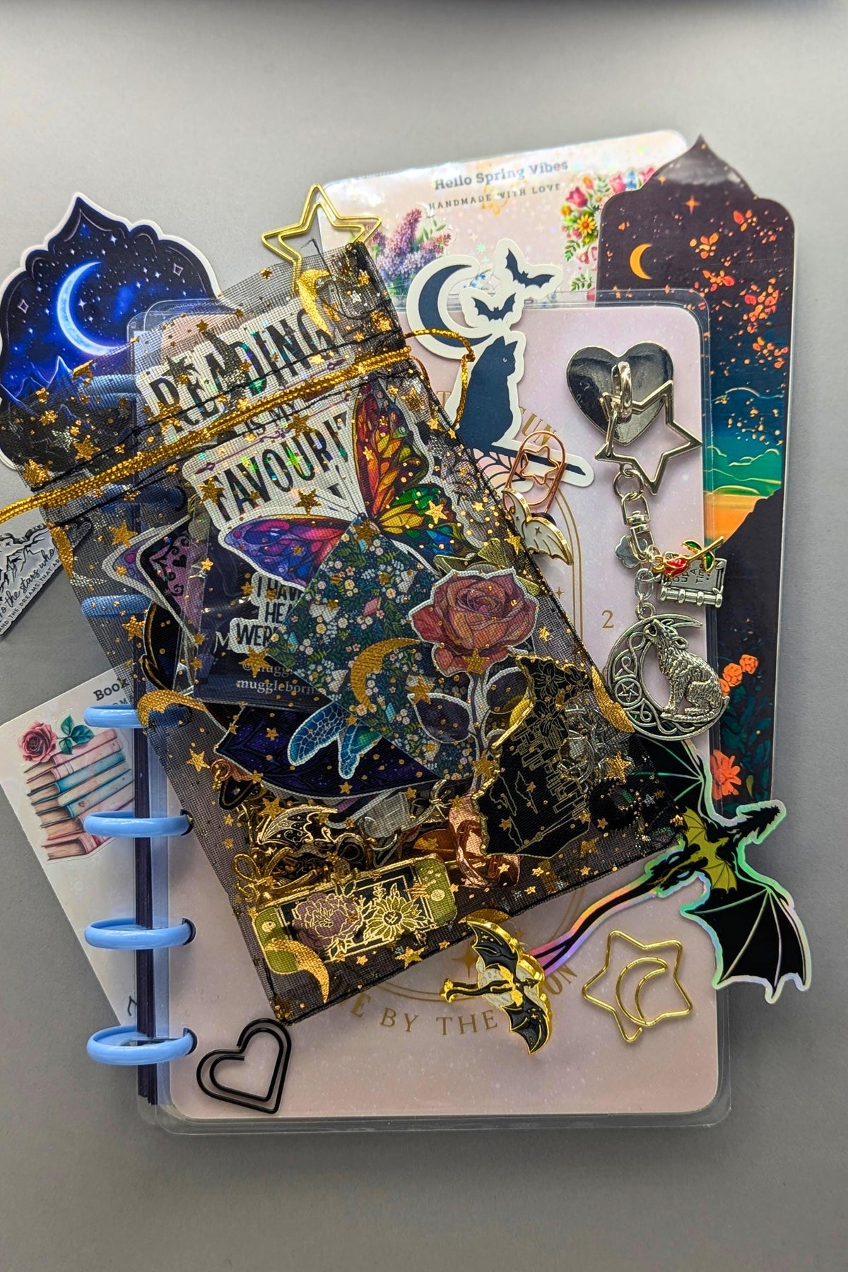 Mystery Enamel Pin Bundle | 3 Surprise Enamel Pins & Stickers, Bookish Fantasy Collector Set, Romantasy Reader Gift