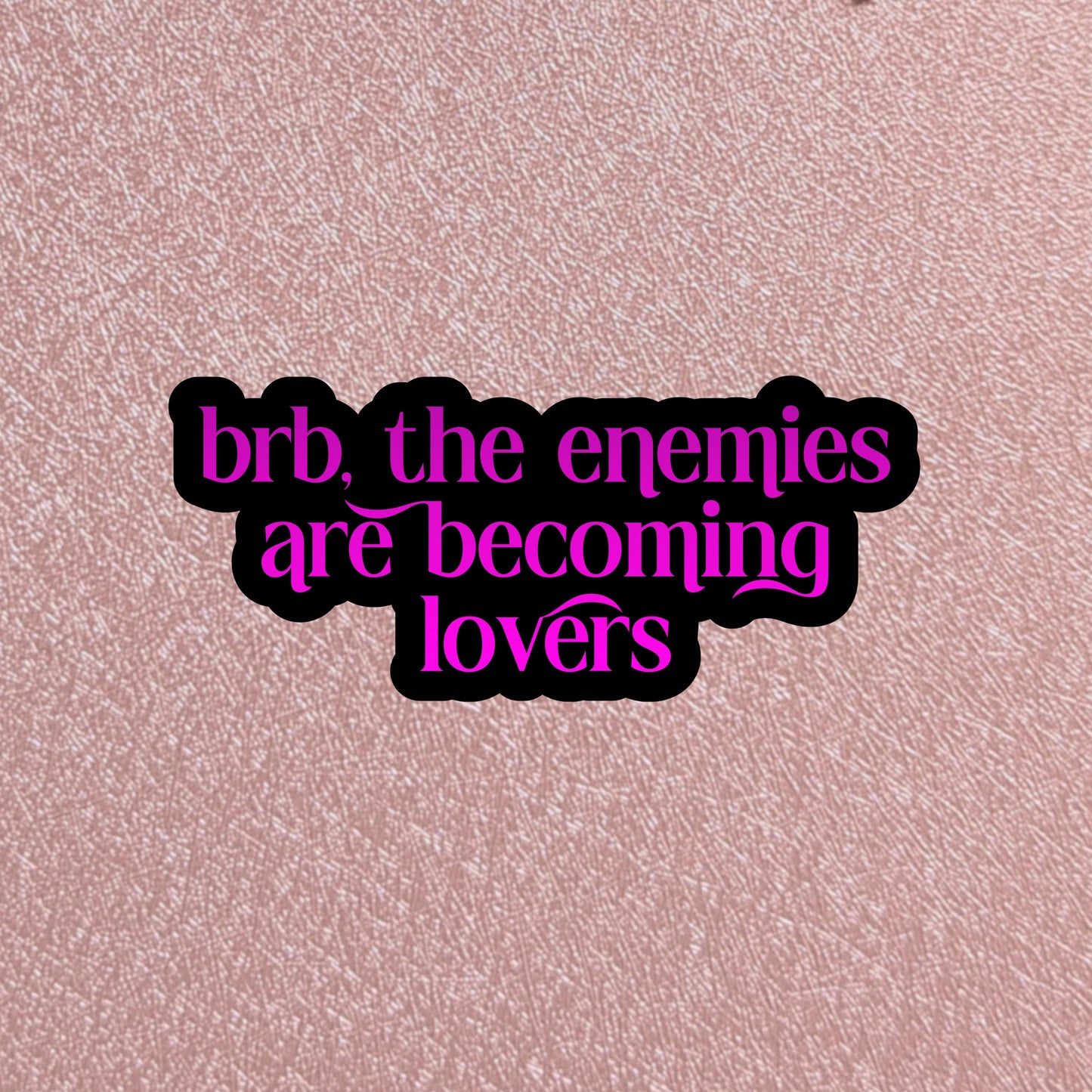 Enemies To Lovers Sticker, 3" Waterproof Matte Book Trope Decal 2