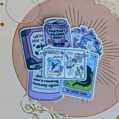 Purple Dragon Stickers, 6 Pc Handmade 3" Matte Or Holographic Set