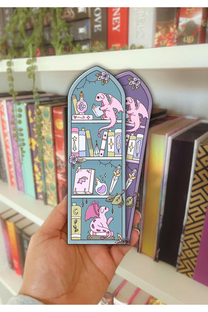 holographic reading bookmark, Shelf, Autumn 5 x 15.5cm, Laminated