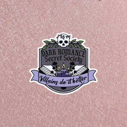 dark romance book sticker' Dark Society Badge, 3" Dishwasher Safe