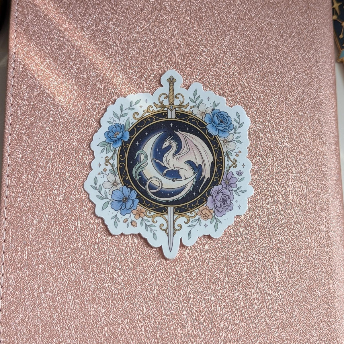 Dragon Medallion Crest Sticker, 3" Waterproof Dishwasher Safe