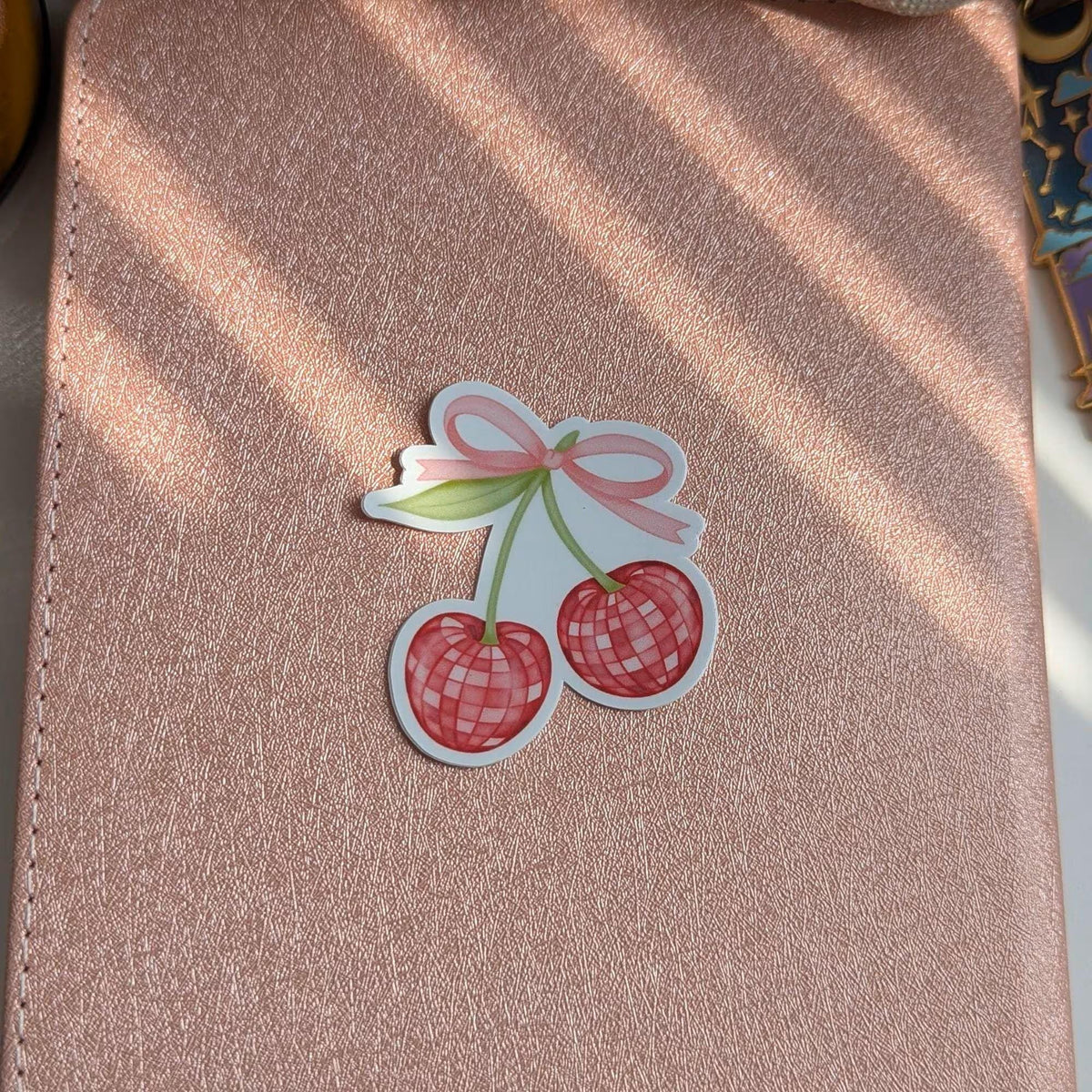 Disco Cherries Kindle Grip & Sticker Bundle | Phone or E-Reader Handle Reader Gift
