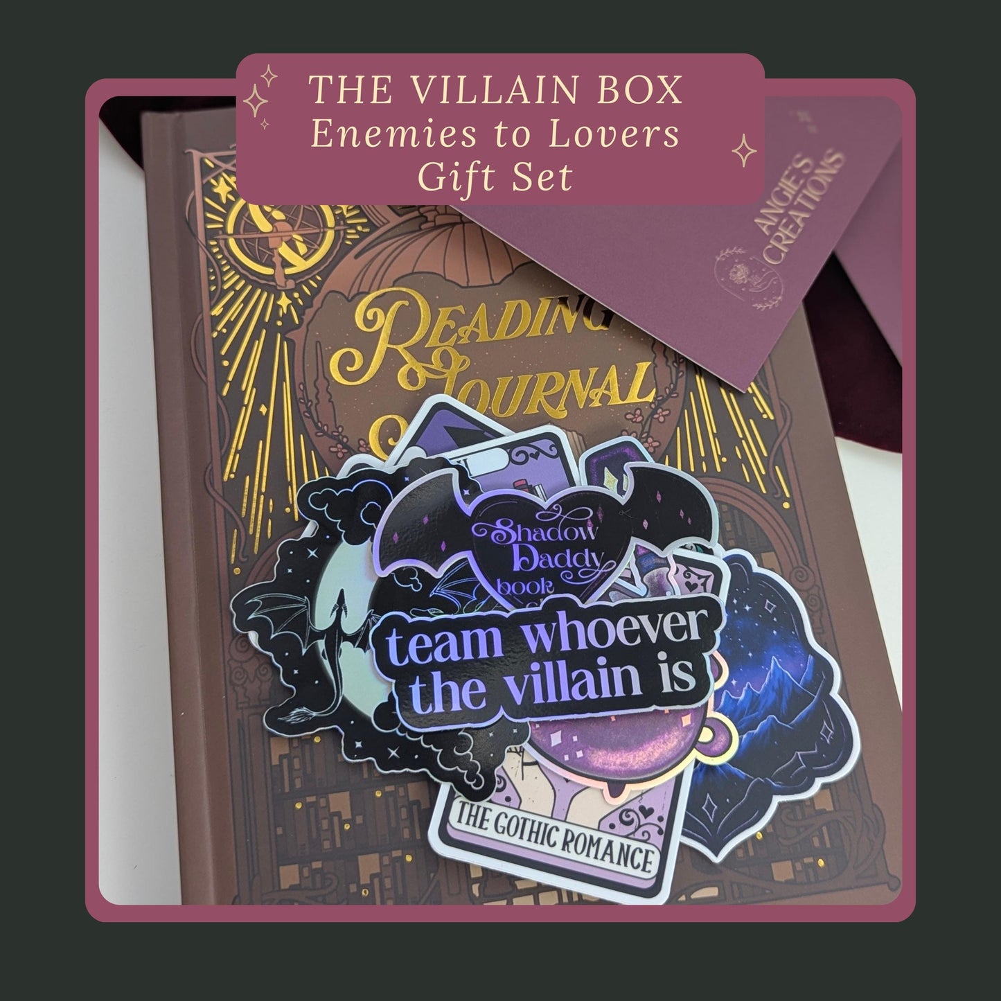 Romantasy Gift Set, Villain Box Enemies-to-Lovers Reader Kit, Pin