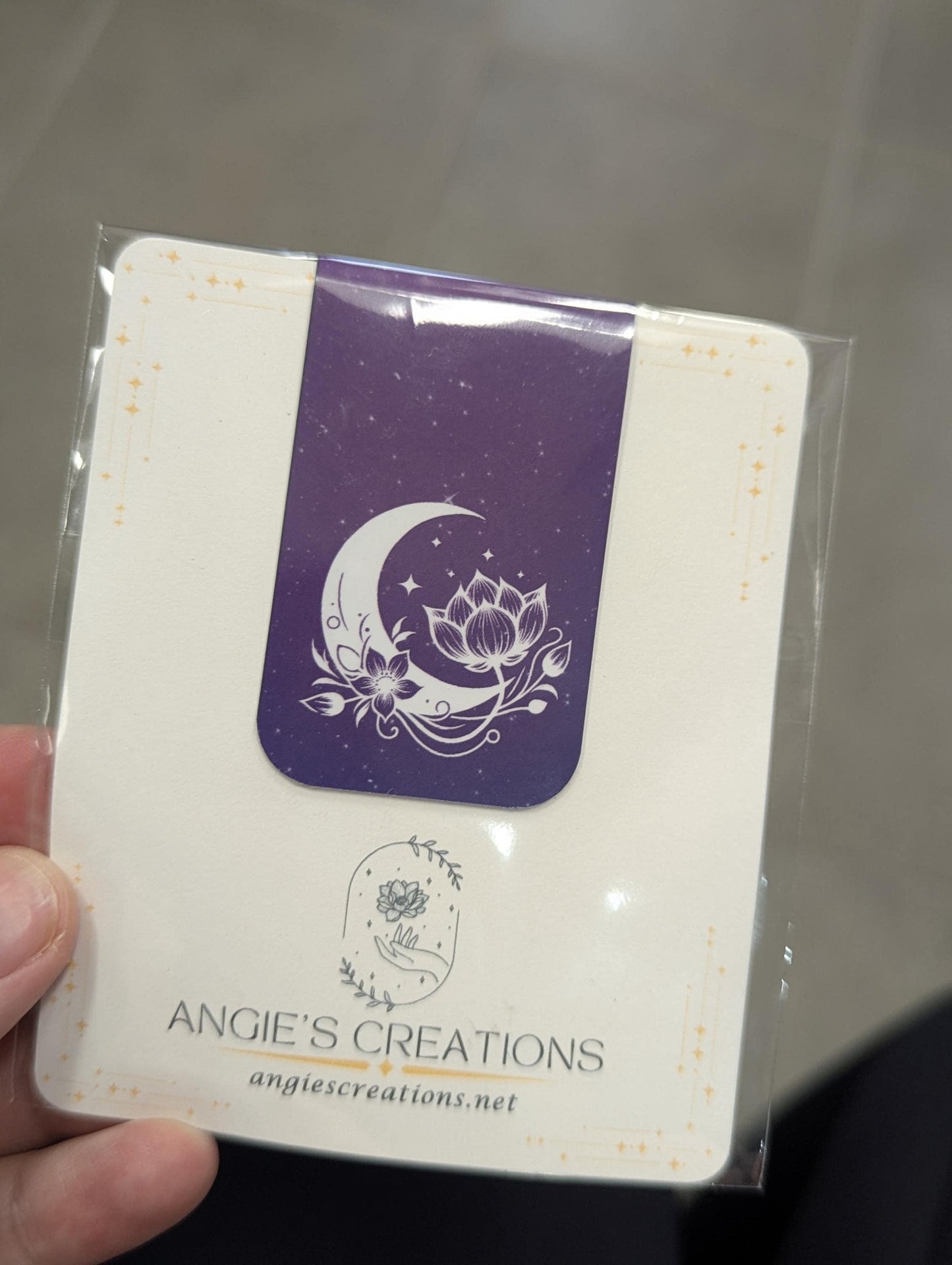 Locus Floral Moon Magnetic Bookmark