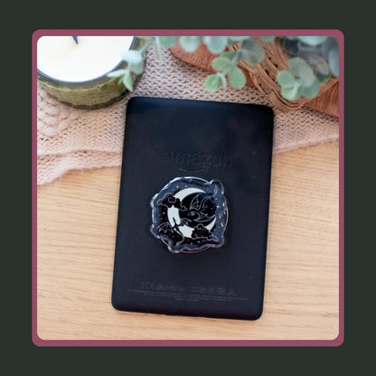 Kindle Grip Moon And Dragons Acrylic Grip Bundle, 3" Sticker, Set