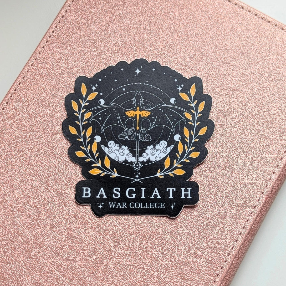 Dragon College Crest Waterproof Sticker or Fridge Magnet | 3” Dishwasher Safe, War Fourth Wing Inspired, Bookstagram or Booktok Kindle Gifts