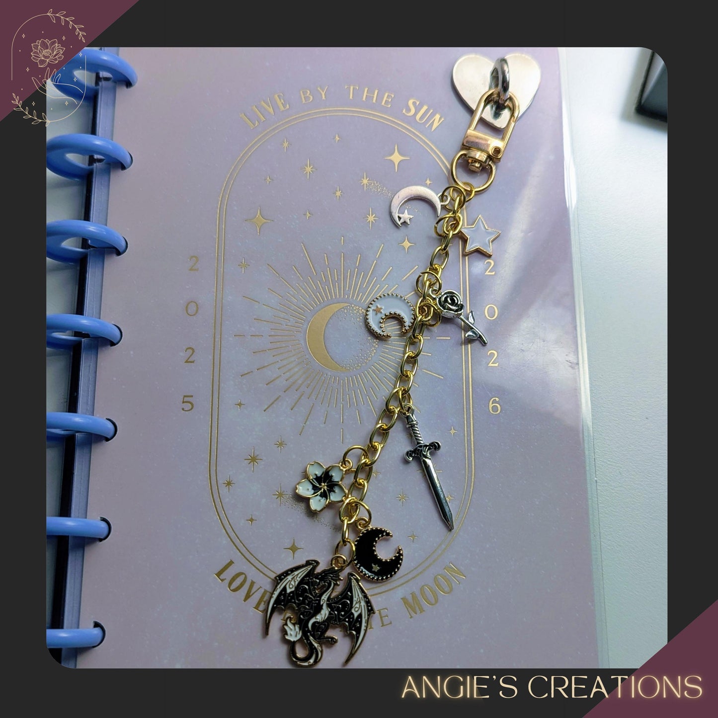 Kindle Charm Keychain, Dragon Celestial Moon Bundle, USB-C Plug!!