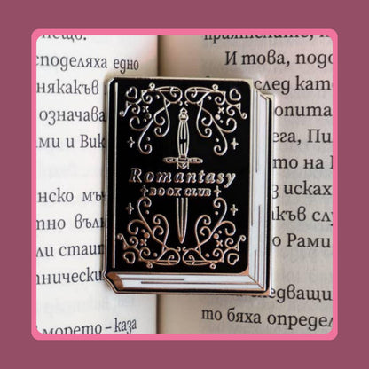 romantasy enamel pin', Book-Lover Reader Pins Bundle, Sticker Set