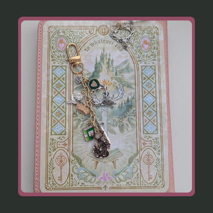 Throne Of Glass Keychain, Terrasen Stag Crest Charm Bundle +Plug!