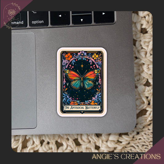 The Butterfly Tarot Card Vinyl Sticker