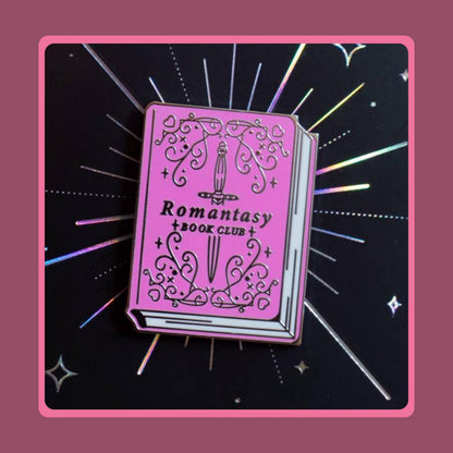 romantasy enamel pin', Book-Lover Reader Pins Bundle, Sticker Set