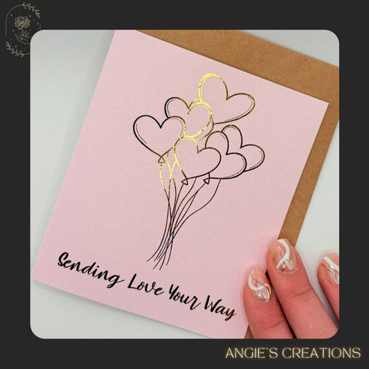 Sending Love Your Way Greeting Card with Envelope & Wax Seal