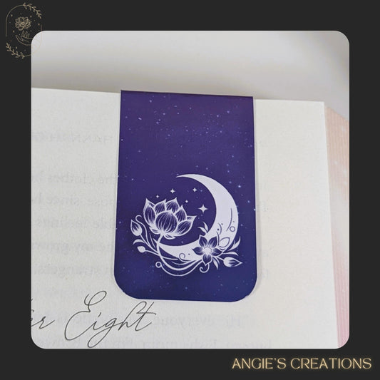 Locus Floral Moon Magnetic Bookmark