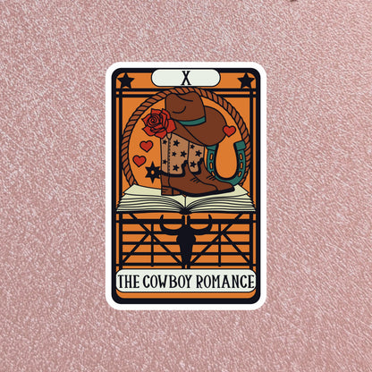 Cowboy Romance Sticker, 3" Waterproof Matte Decal, Dishwasher Safe