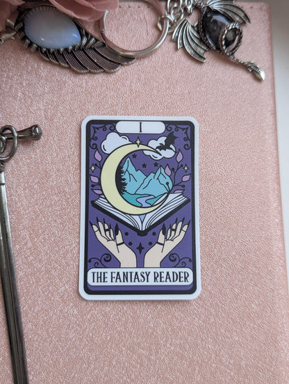 Fantasy Tarot Sticker, 3" Waterproof Matte Decal, Book Lover Gift