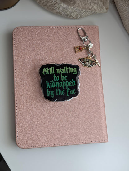 Here for the Slow Burn Kindle Grip & Sticker Bundle | MagSafe (Metal Ring Included) | Phone or E-Reader Handle Reader Gift