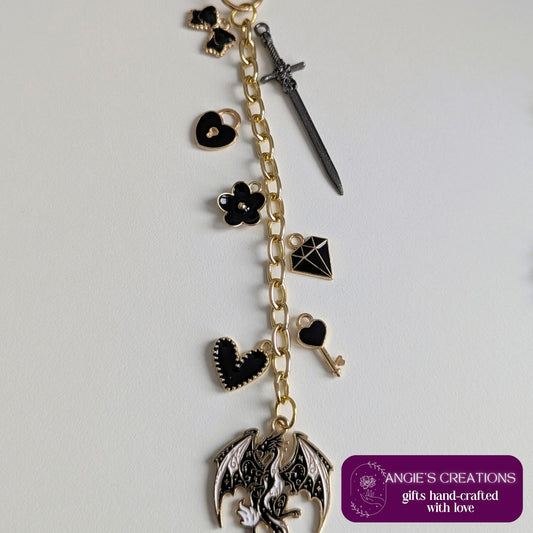 Gothic Dragon Kindle Charm