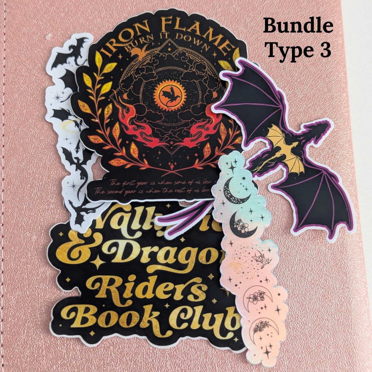 Basgiath War College Themed 5 Waterproof Sticker Pack