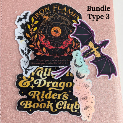 Basgiath War College Themed 5 Waterproof Sticker Pack