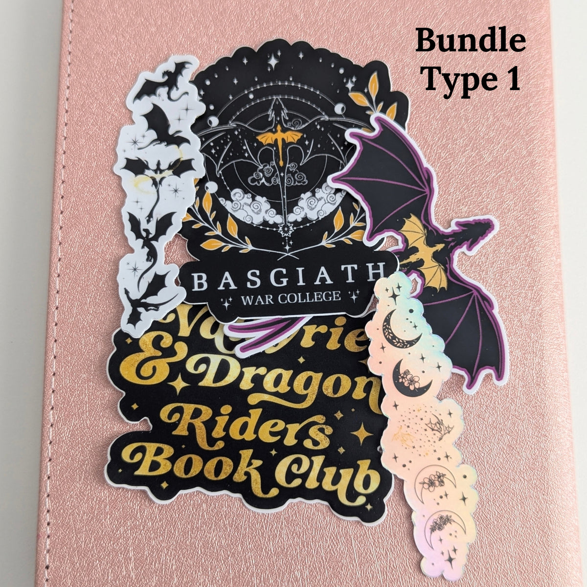 Basgiath War College Themed 5 Waterproof Sticker Pack