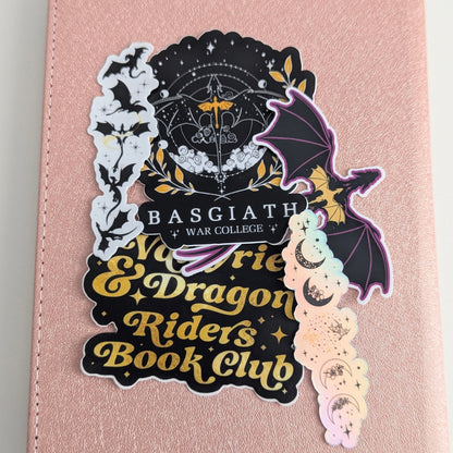 Basgiath War College Themed 5 Waterproof Sticker Pack